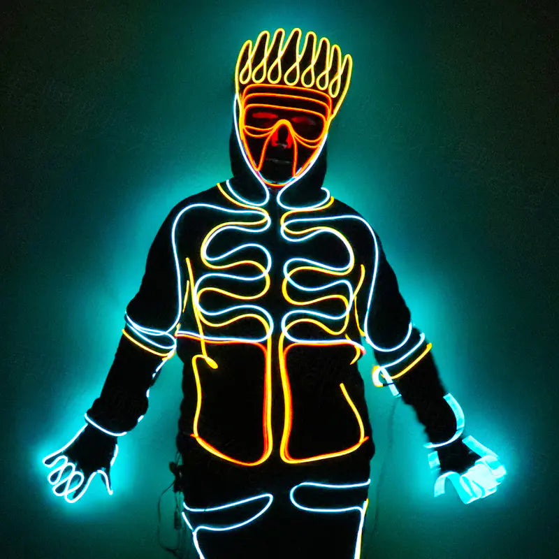 Glow Mask for Halloween Dance & Stage EL Costume
